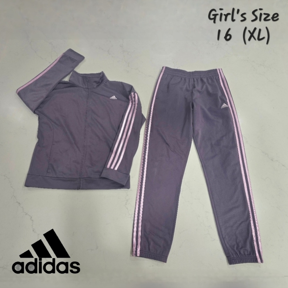 Big Girls Long Sleeve Essential Tricot Jacket and Jogger Pants     - 2 Piece Set